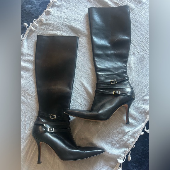 Manolo Blahnik Shoes - Manolo Blahnik gorgeous leather boots - excellent condition! Size 8.5